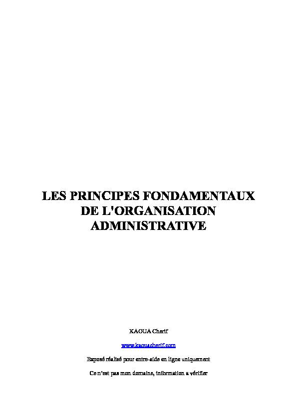 [PDF] LES PRINCIPES FONDAMENTAUX DE L  - cloudfrontnet