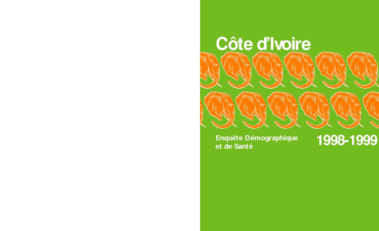 Côte dIvoire Enquête Démographique et de Santé 1998-1999 [FR129]