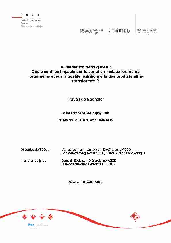 [PDF] Alimentation sans gluten - RERO DOC
