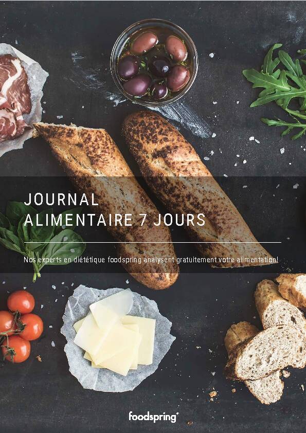 JOURNAL ALIMENTAIRE 7 JOURS - foodspring