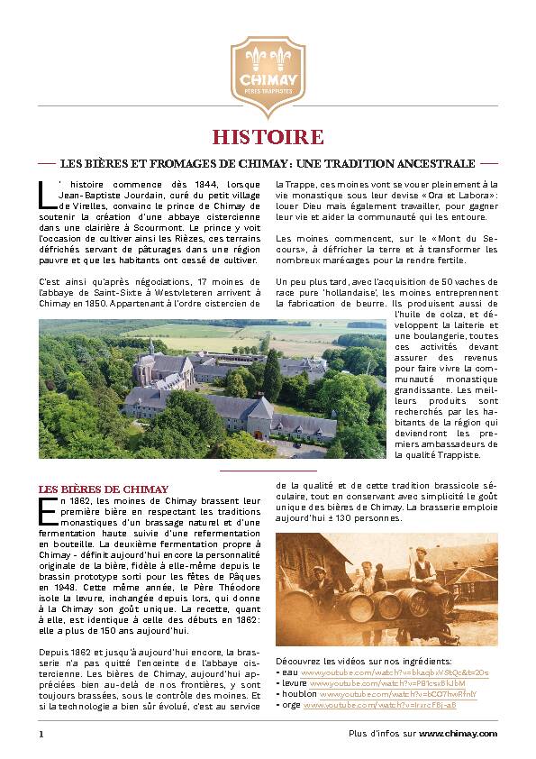 [PDF] HISTOIRE - Chimay