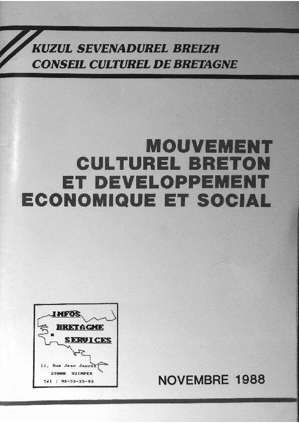 Mouvement Culturel Breton et Développement Economique