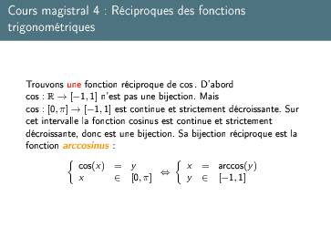 [PDF] Cours magistral 4 : Réciproques des fonctions trigonométriques