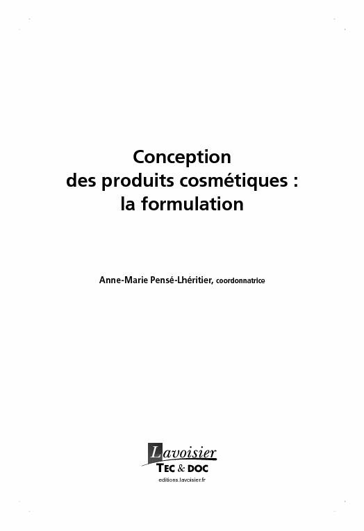 [PDF] MEP_Produits cosmetiquesindd - Lavoisier