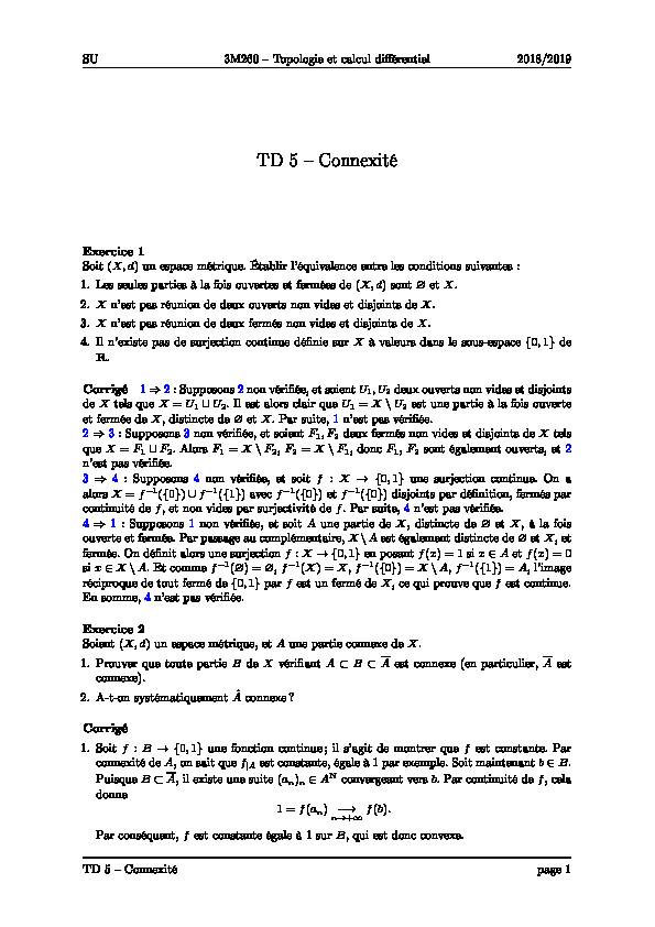 [PDF] TD 5 Connexité