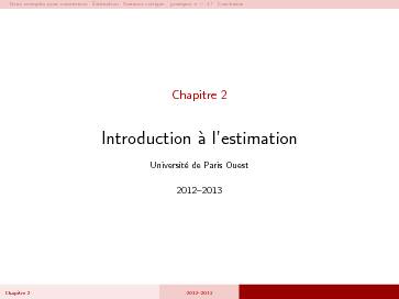 Introduction l’estimation - CNRS