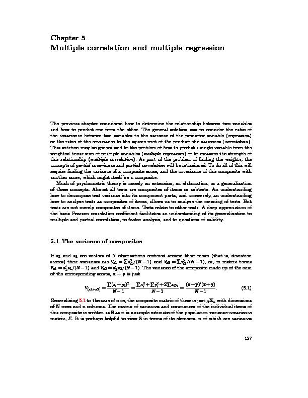 [PDF] Multiple correlation and multiple regression - The Personality Project