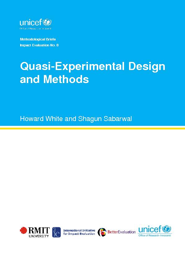 Quasi-Experimental Design and Methods - Better Evaluation