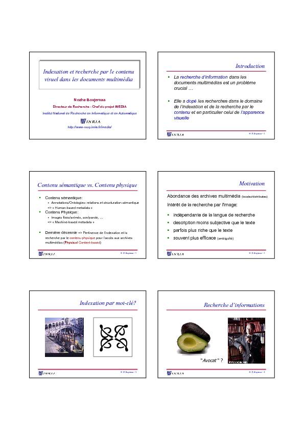 [PDF] Indexation et recherche par le contenu visuel dans les documents