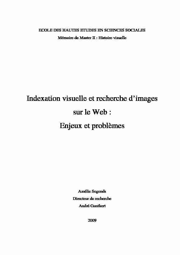 [PDF] Indexation visuelle et recherche dimages sur le Web - Enssib