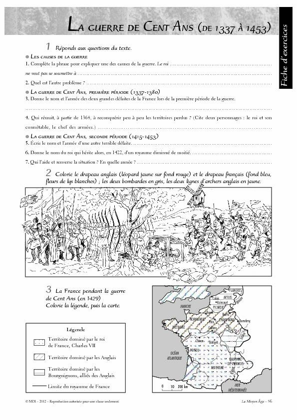 [PDF] La guerre de Cent Ans (de 1337 à 1453)