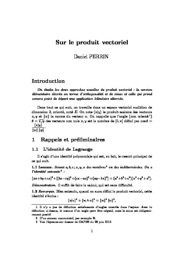 [PDF] Sur le produit vectoriel