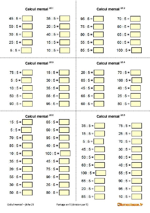 [PDF] Calcul mental - Clic ! Ma Classe