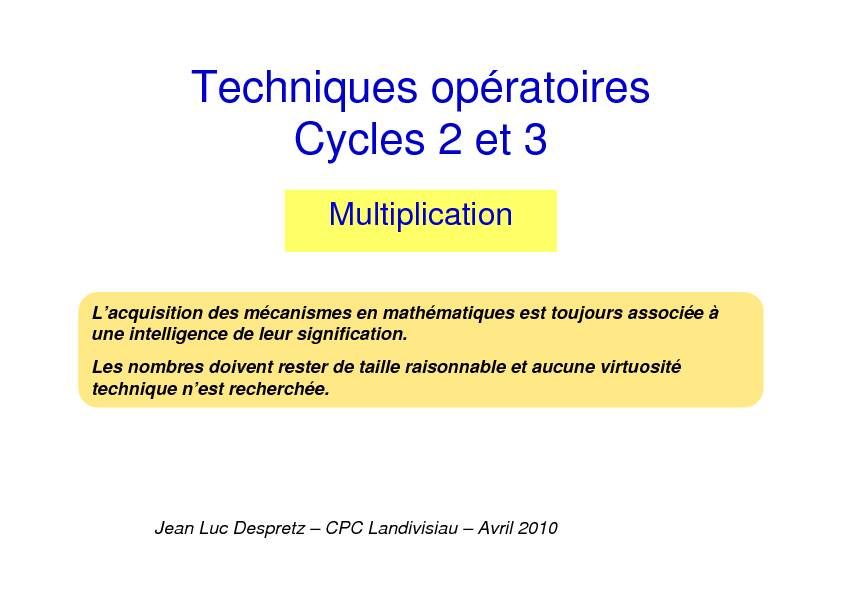 [PDF] Techniques opératoires Cycles 2 et 3