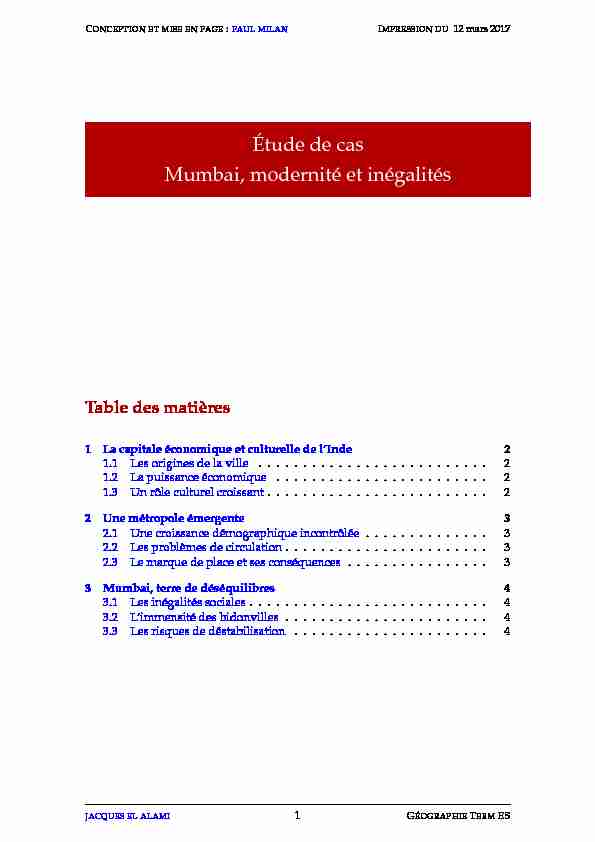 [PDF] Étude de cas Mumbai modernité et inégalités - Lycée dAdultes