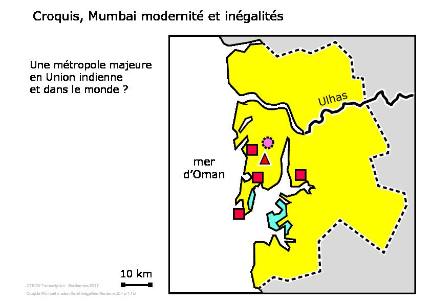 Croquis Mumbai modernité et inégalités - CTRDV
