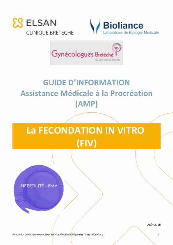 [PDF] La FECONDATION IN VITRO (FIV) - Elsan