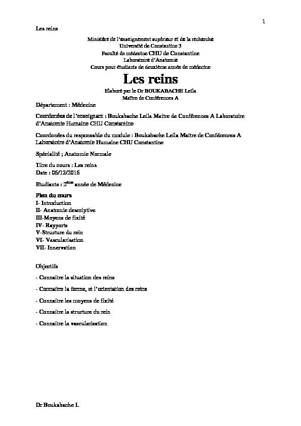 [PDF] Les reins