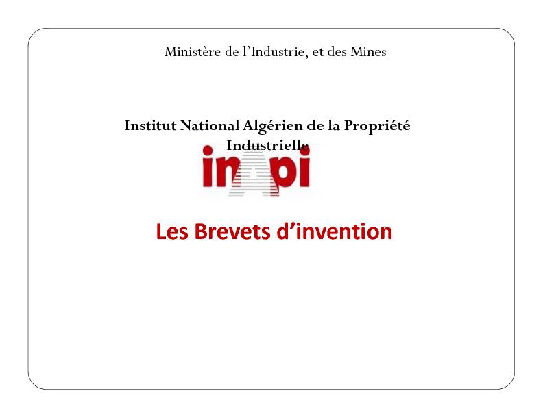 [PDF] Les Brevets dinvention - WIPO
