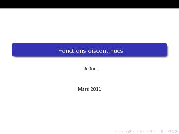 Fonctions discontinues