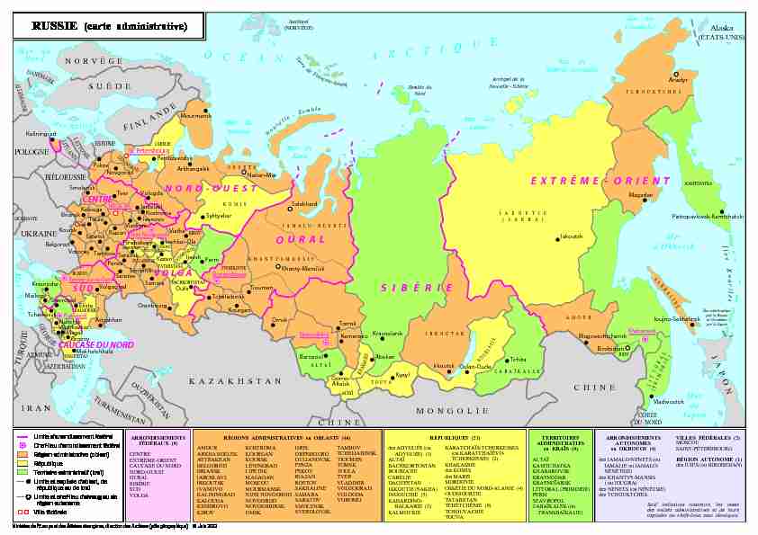 RUSSIE (carte administrative)