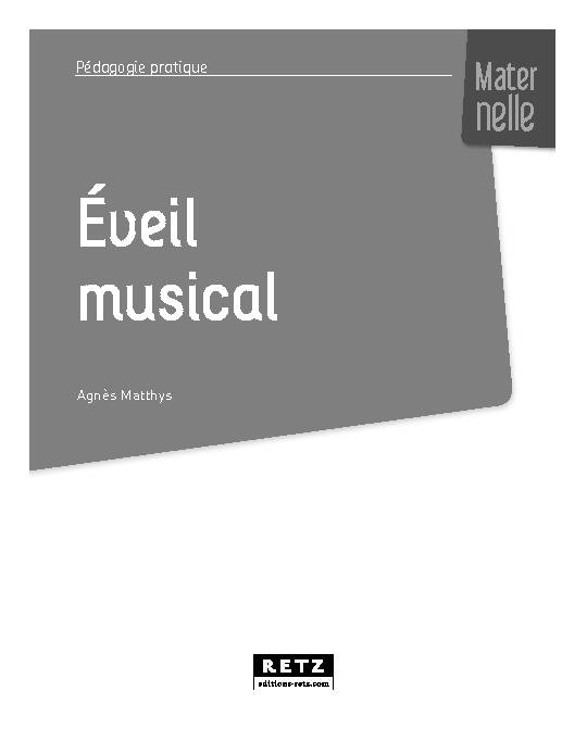 [PDF] Éveil musical