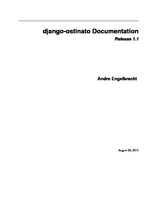 django-ostinato Documentation