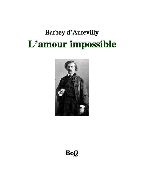 [PDF] Lamour impossible - La Bibliothèque électronique du Québec