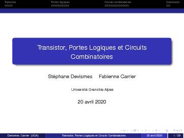 [PDF] Transistor, Portes Logiques et Circuits Combinatoires - [Verimag]