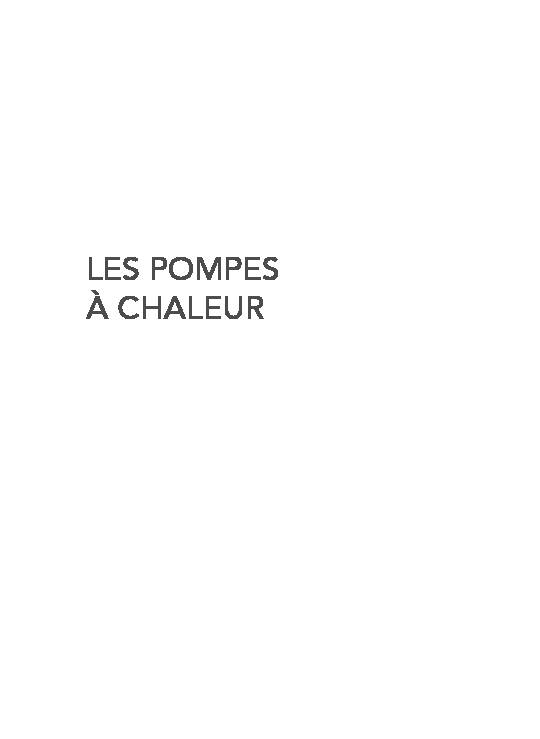 [PDF] LES POMPES À CHALEUR - Dunod
