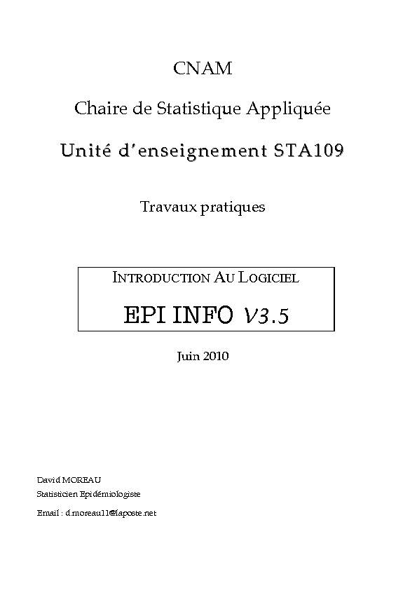 [PDF] EPI INFO V35