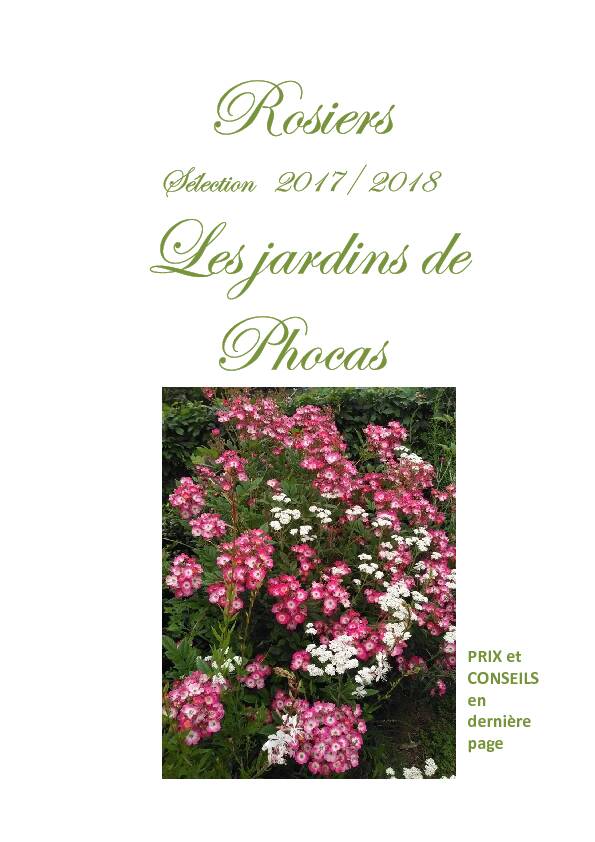 SELECTION de rosiers 2017 2018 Jardins de Phocas
