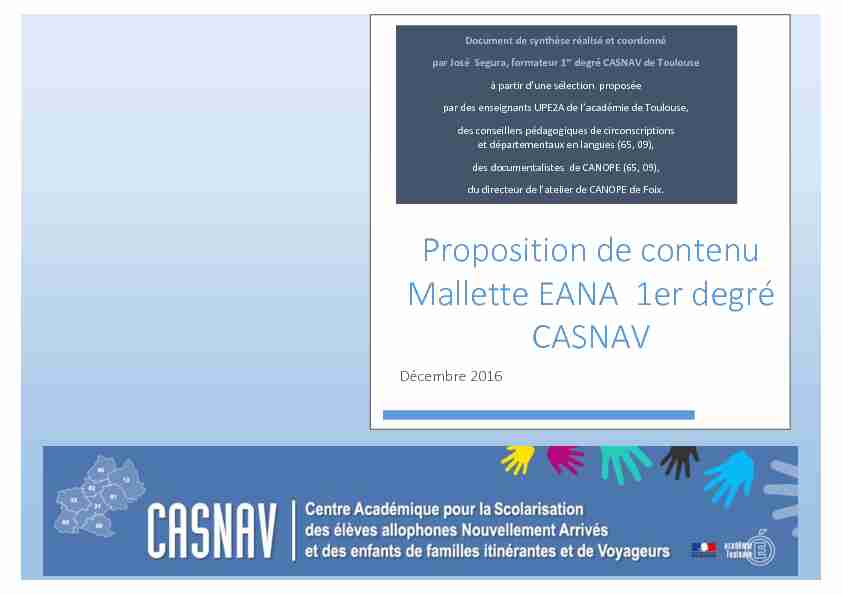 Proposition de contenu Mallette EANA 1er degré CASNAV