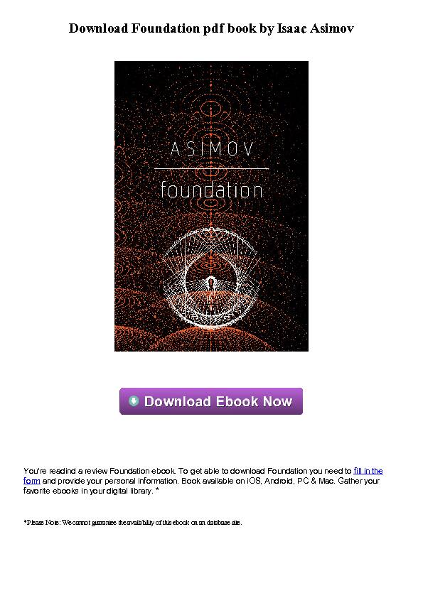 Download Foundation pdf book by Isaac Asimov