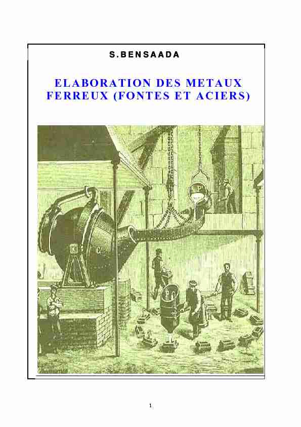 [PDF] ELABORATION DES METAUX FERREUX (FONTES ET ACIERS)