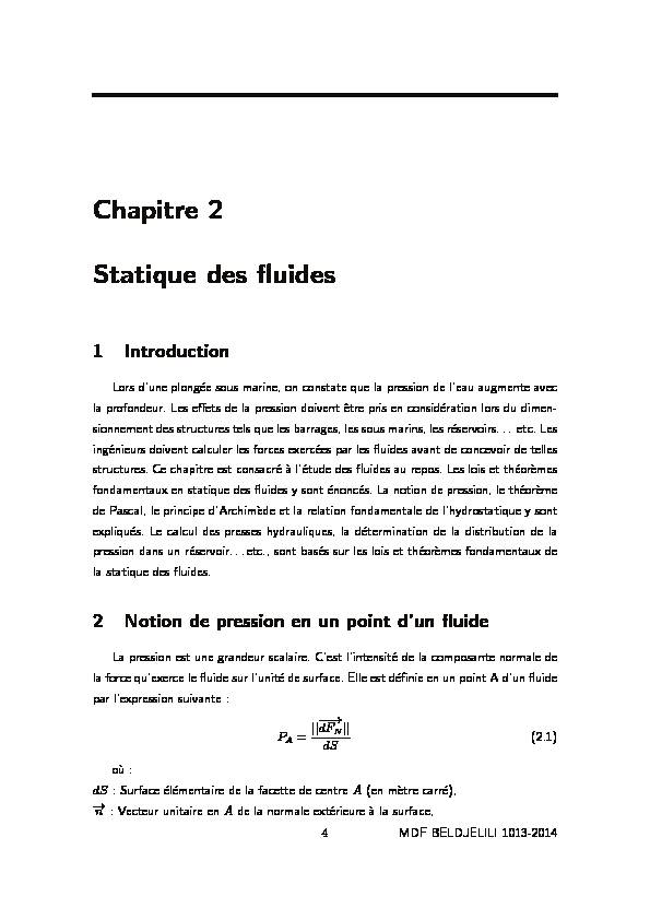[PDF] Chapitre 2 Statique des fluides - beldjelili