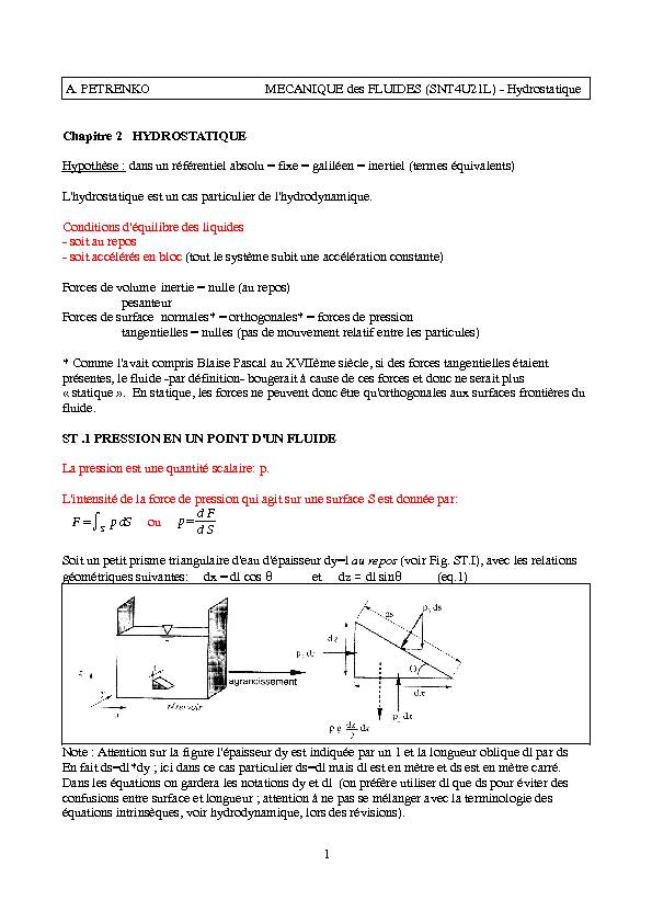 [PDF] Hydrostatique