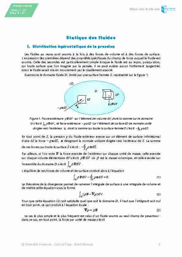 [PDF] Statique des fluides - Grenoble Sciences