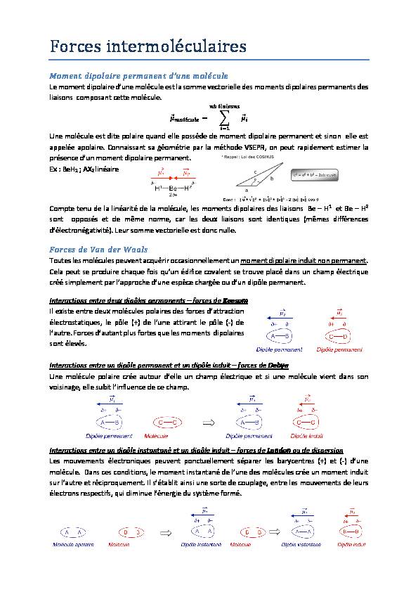 [PDF] Forces intermoléculaires