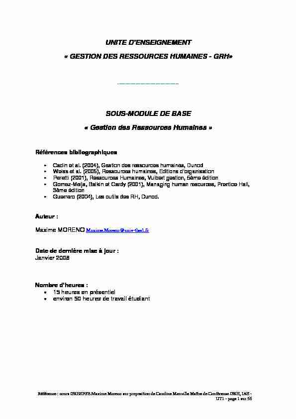 [PDF] Cours GRH - FOAD - MOOC