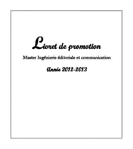 [PDF] Livret de promotion - Master IEC