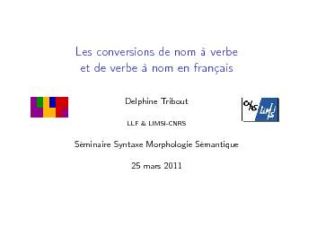 Les conversions de nom à verbe et de verbe à nom en français