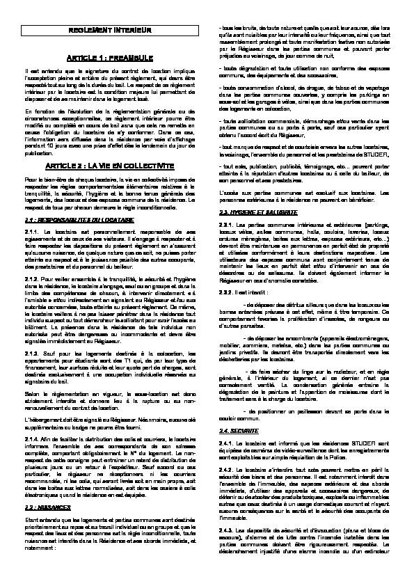 [PDF] reglement interieur - Studefi