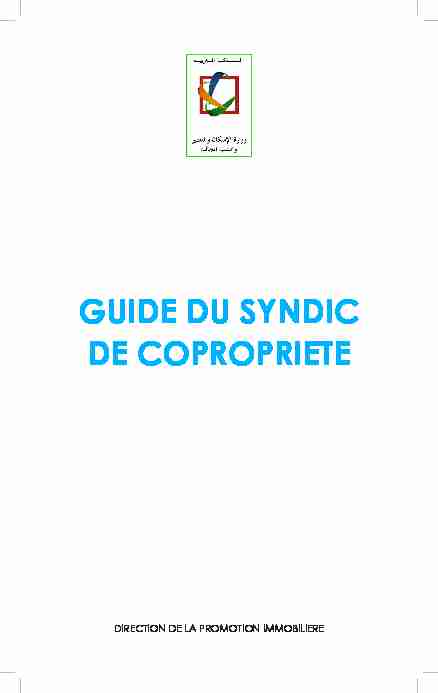 [PDF] GUIDE DU SYNDIC DE COPROPRIETE
