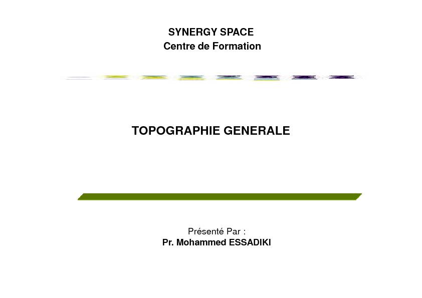 [PDF] TOPOGRAPHIE GENERALE