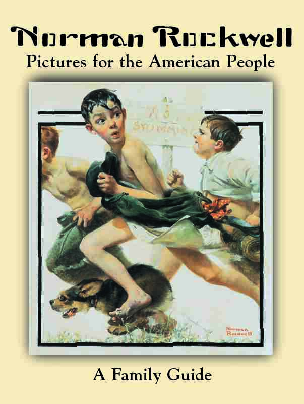 [PDF] Pictures for the American People A Family Guide - Norman Rockwell