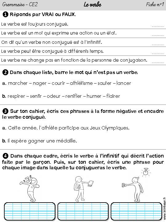[PDF] [PDF] 2 fiches « Le verbe - Lutin Bazar