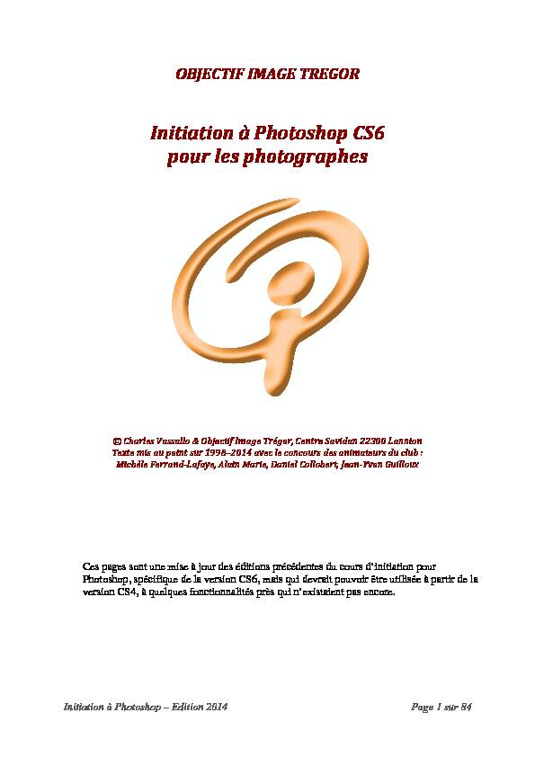Initiation à Photoshop CS6 pour les photographes