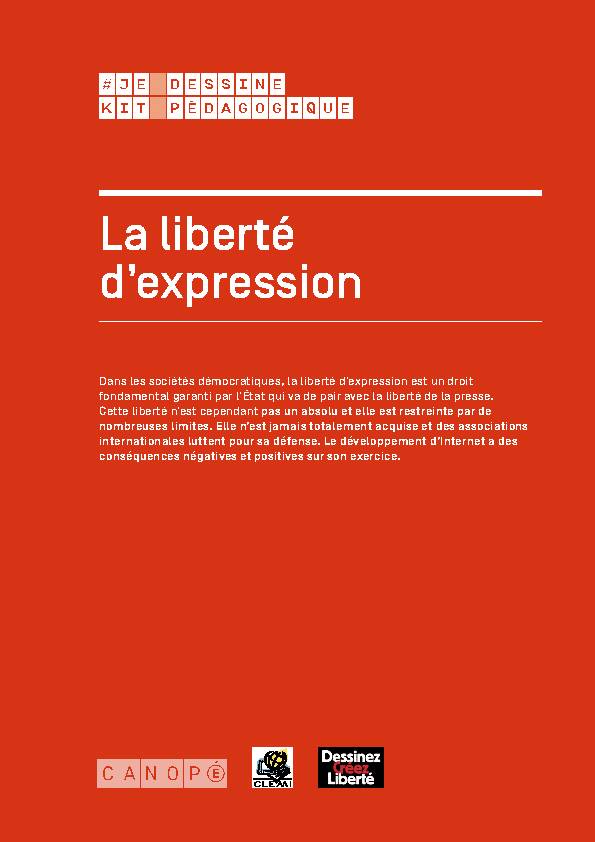 [PDF] La liberté dexpression - Réseau Canopé