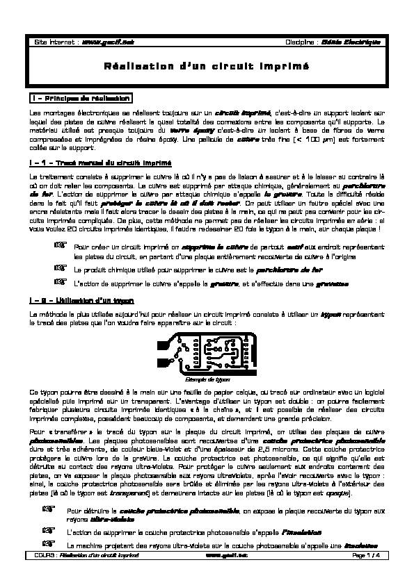 [PDF] Réalisation dun circuit imprimé - Gecifnet
